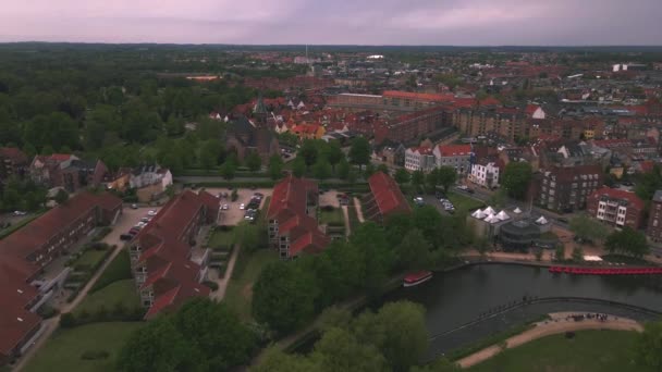 Odense Danimarca Drone — Video Stock