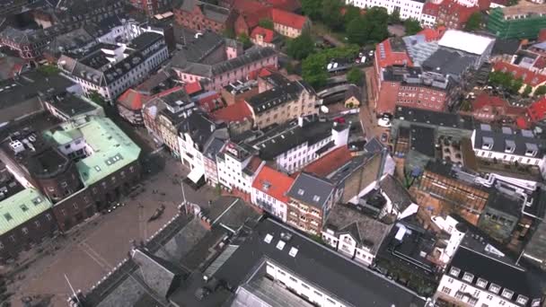 Odense Dinamarca Por Drone — Vídeo de Stock