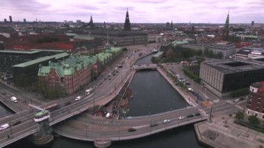 Kopenhag, Danimarka 'daki Borsen ve Amalienborg Sarayı