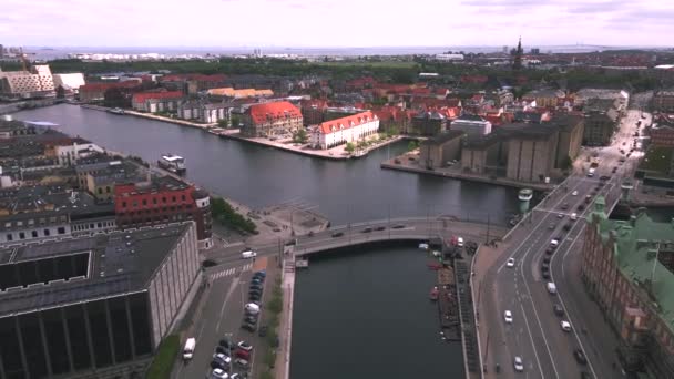 Koppenhága Dánia Által Drone — Stock videók