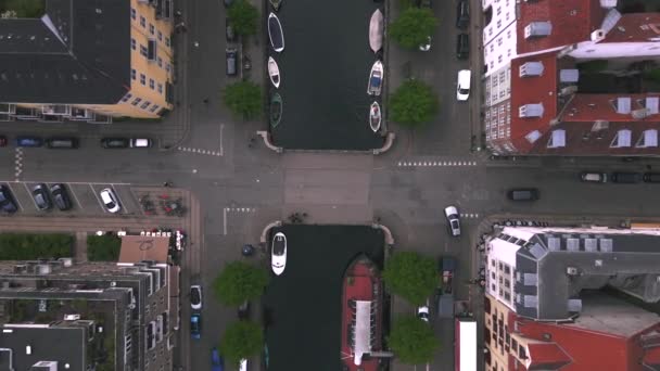 Christianshavn Koppenhágában Dániában Drone — Stock videók