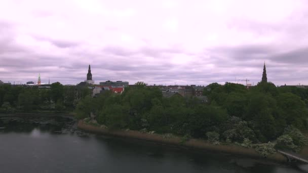 Christianshavn Copenhague Dinamarca Por Drone — Vídeo de stock