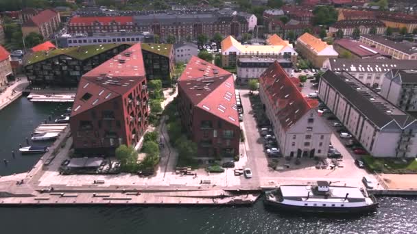 Koppenhága Dánia Által Drone — Stock videók
