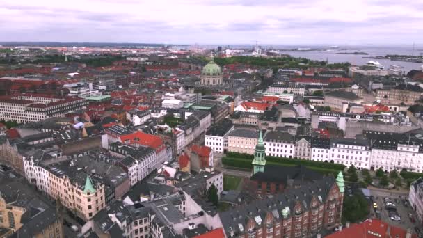 Köpenhamn Danmark Drone — Stockvideo