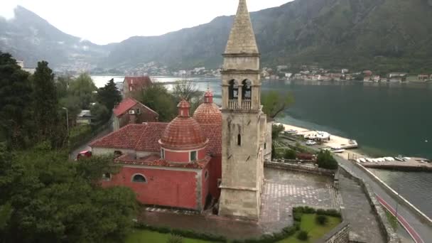 Kirche Matthias Kotor Montenegro Drohne Kotor Montenegro Drohne — Stockvideo