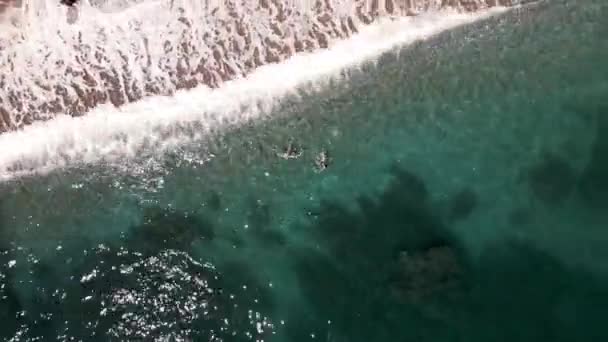 モンテネグロ ブドヴァのモグレンビーチ ドローン — ストック動画