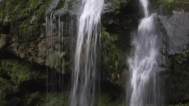 Virje Waterfall Slap Virje Στη Σλοβενία Από Τον Drone — Αρχείο Βίντεο