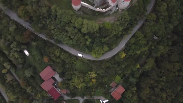 Brainik Rihemberk スロベニアの城By Drone — ストック動画