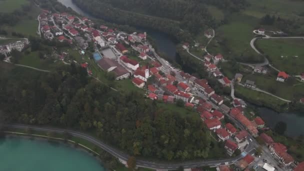 Sebagian Besar Soci Slovenia Oleh Drone — Stok Video
