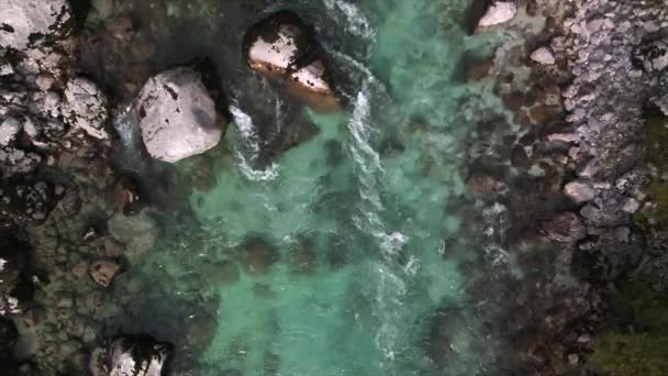 Slovenya Daki Soca Nehri Ağır Çekim — Stok video