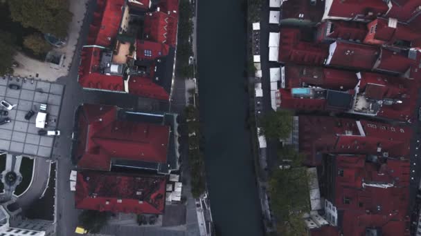 Ljubljana Słowenia Przez Drone — Wideo stockowe