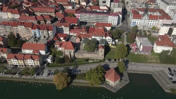 Maribor Slovenia Drone — стокове відео