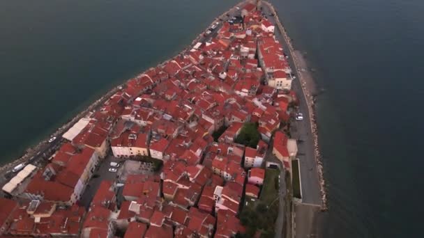 Piran Slovenia Peninsula Drone — 비디오