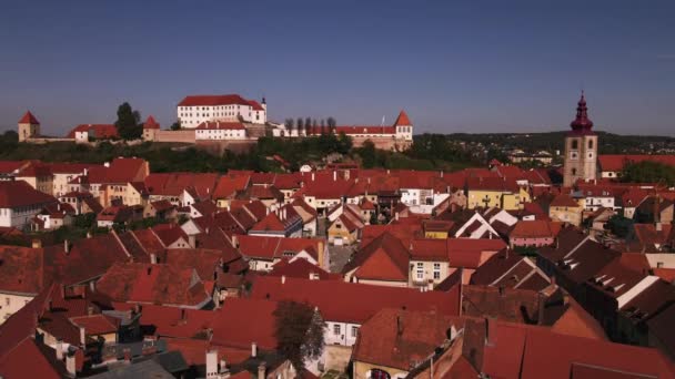 Ptuj Σλοβενία Από Τον Drone — Αρχείο Βίντεο