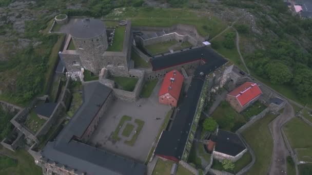 Carstens Fastning Marstrand Svédország Által Drone — Stock videók
