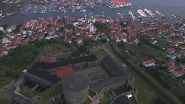 Карнавал Шведском Марселе Помощью Беспилотника — стоковое видео