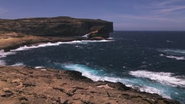Baía Dwejra Gozo Malta Por Drone — Vídeo de Stock