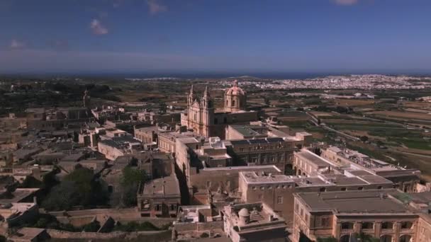 Mdina Malta Por Drone — Vídeo de Stock