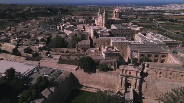 Mdina Malta Przez Drone — Wideo stockowe