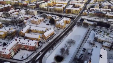 Uppsala, İsveç Kışın İnsansız Hava Aracı