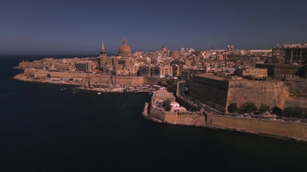 Valeta Malta Por Drone — Vídeo de stock