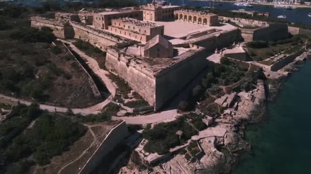 Fort Manoel Malcie Przez Drone — Wideo stockowe