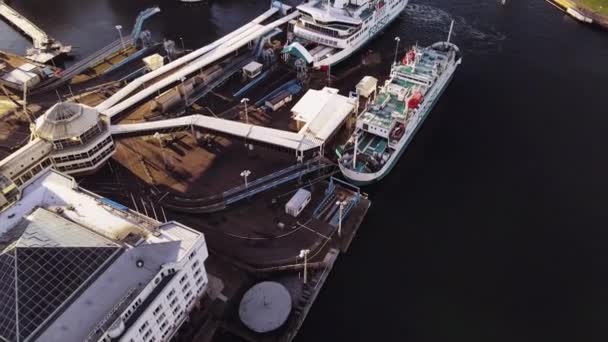Views Helsingborg Svédország Által Drone — Stock videók