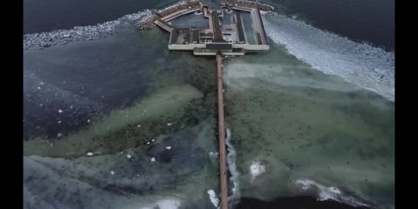 Malmo Open Air Bath Swedia Oleh Drone — Stok Video