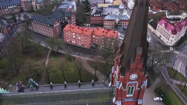 Εκκλησία Των Αγίων Πάντων Στο Λουντ Της Σουηδίας Από Τον — Αρχείο Βίντεο