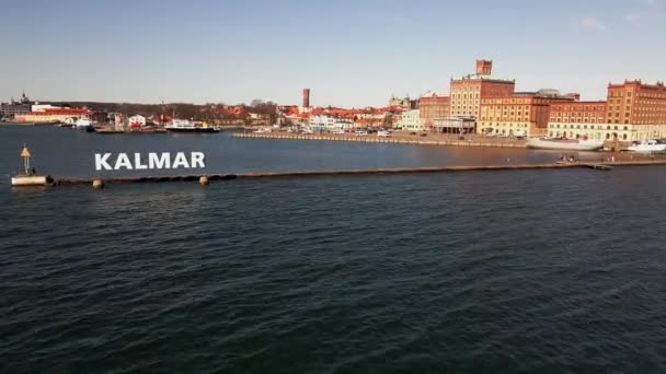 Kalmar Suecia Por Drone — Vídeos de Stock