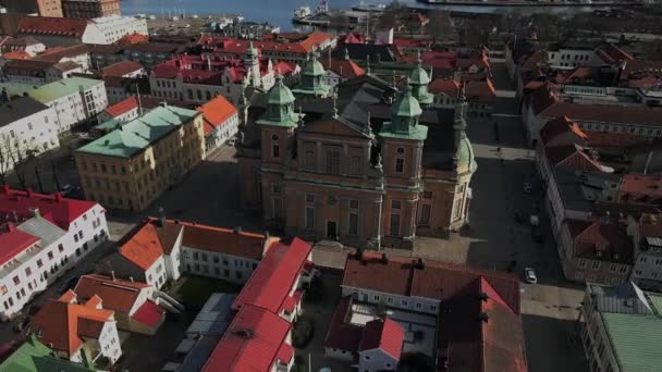 Catedral Kalmar Suecia Por Drone — Vídeos de Stock