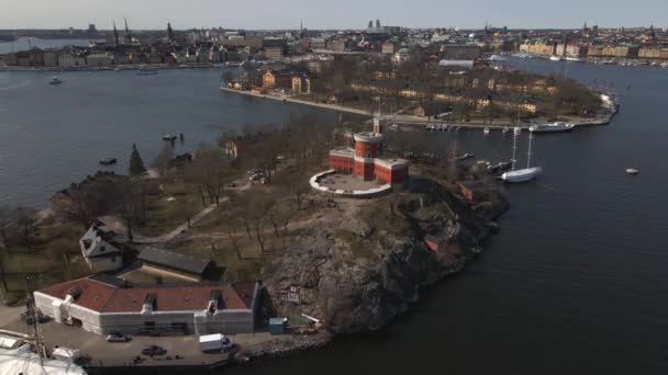 Шведском Стокгольме Беспилотник Протаранил Толпу — стоковое видео