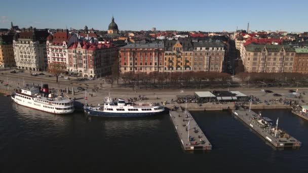 Estocolmo Suécia Por Drone — Vídeo de Stock