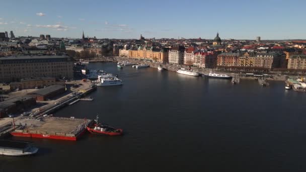Стокгольм Швеция Помощью Дрона — стоковое видео