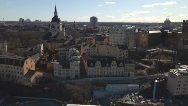 Stockholm Švédsko Drone — Stock video