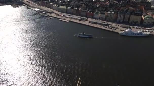 Stockholm Švédsko Drone — Stock video