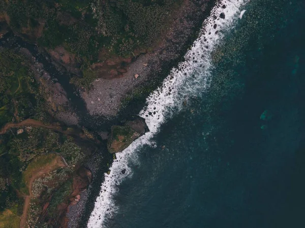 Vista Del Dron Madeira Costa Portugal — Foto de Stock