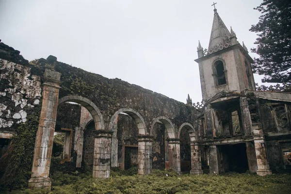 Biserica Abandonată Igreja Sao Mateus Din Faial Azore — Fotografie, imagine de stoc