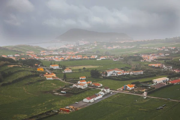 Widok Hortę Przez Drone Faial Azory — Zdjęcie stockowe