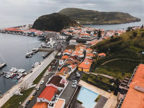 View Horta Drone Faial Azores — Stock Photo, Image