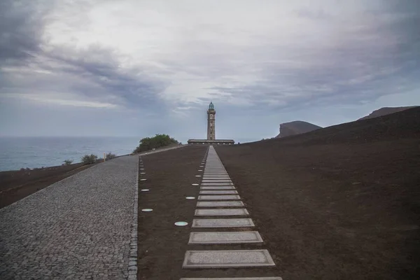 Lighthouse Ponta Dos Capelinhos Faial Azores — Stock Photo, Image