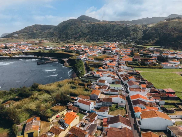 Drone Uitzicht Mosteiros Sao Miguel Azoren — Stockfoto