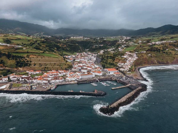 Vista Drone Povoaçao São Miguel Açores — Fotografia de Stock
