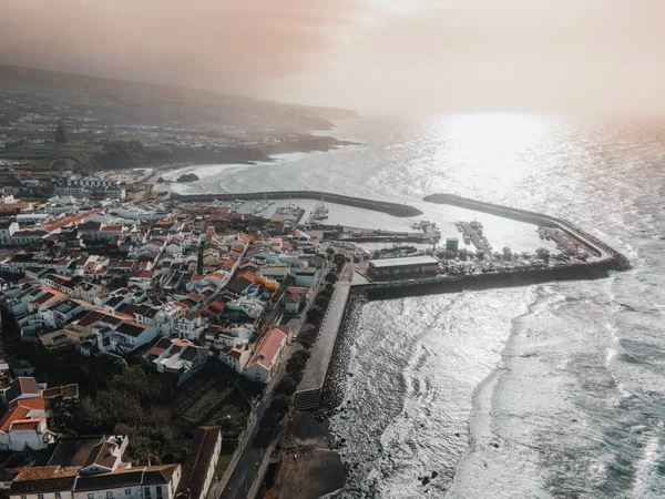 Drone Uitzicht Vila Franca Campo Sao Miguel Azoren — Stockfoto