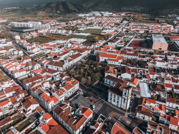 Drone View Vila Franca Campo Sao Miguel Azores — стокове фото