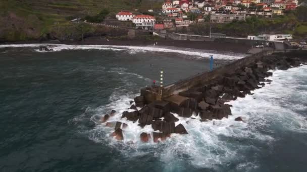 Ribeira Janela Madeira Portugal Drone — Stok video