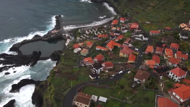Seixal Madeira Portugalsku Drone — Stock video