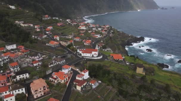 Seixal Madeira Portugal Med Drönare — Stockvideo