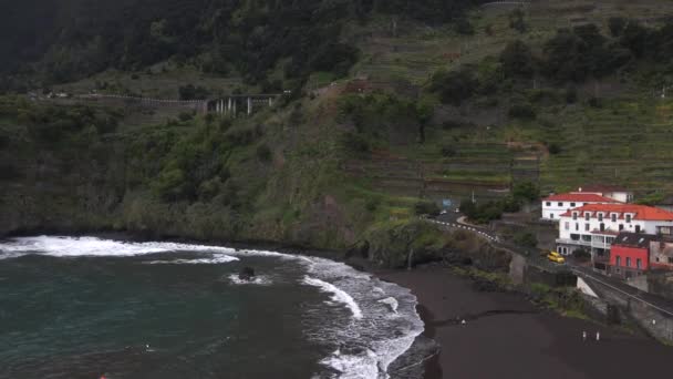 Seixal Madeira Portugal Door Drone — Stockvideo