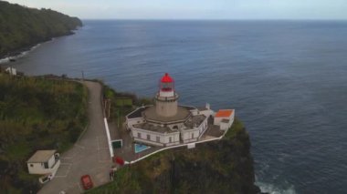Farol do Arnel in Sao Miguel, the Azores by Drone 2